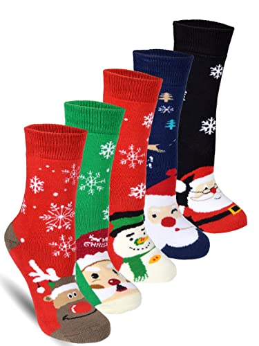 Frostfighter Damen Weihnachtssocken warme Thermosocken (6x Paar) bunte lustige Wintersocken Socken Strümpfe Ski Vollfrottee Innenfutter (DE/NL/SE/PL, Numerisch, 39, 42, Regular, Regular) von Frostfighter