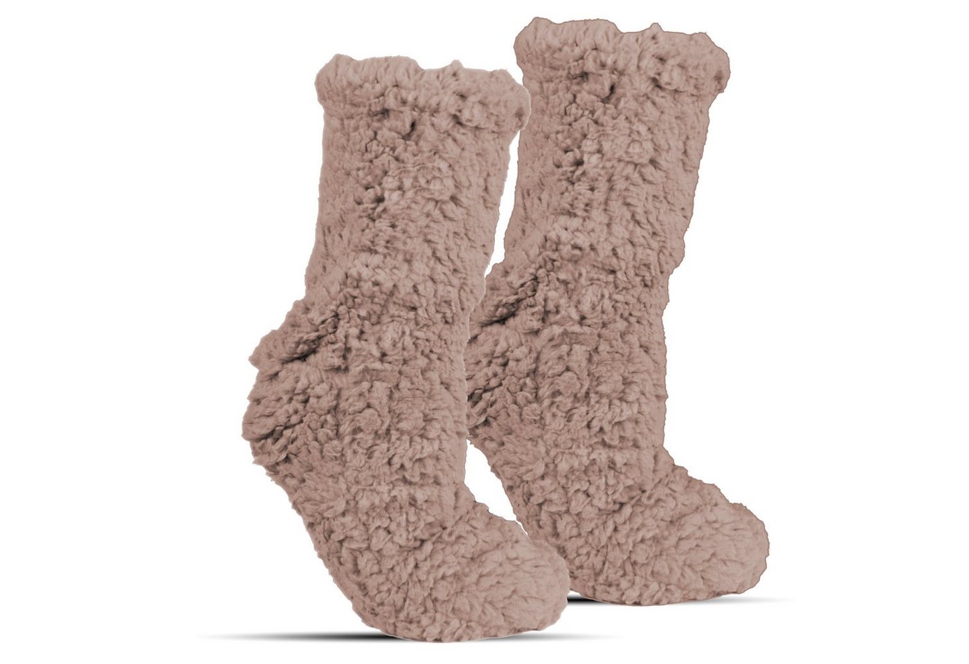 Frostfighter Haussocken Damen Hüttensocken mit ABS Stoppersohle (1-Paar) Hüttenschuhe, Teddyfutter, dicke sehr warme gefütterte Socken von Frostfighter