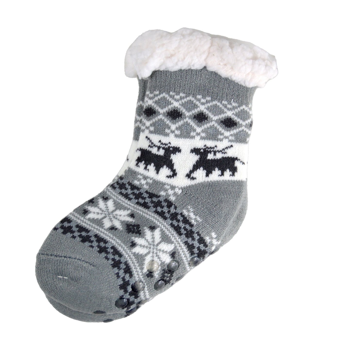 Frostfighter Haussocken Jungen Hüttensocken mit ABS Stoppersohle (1-Paar) Hüttenschuhe, Wolkenfutter, dicke sehr warme gefütterte Socken von Frostfighter