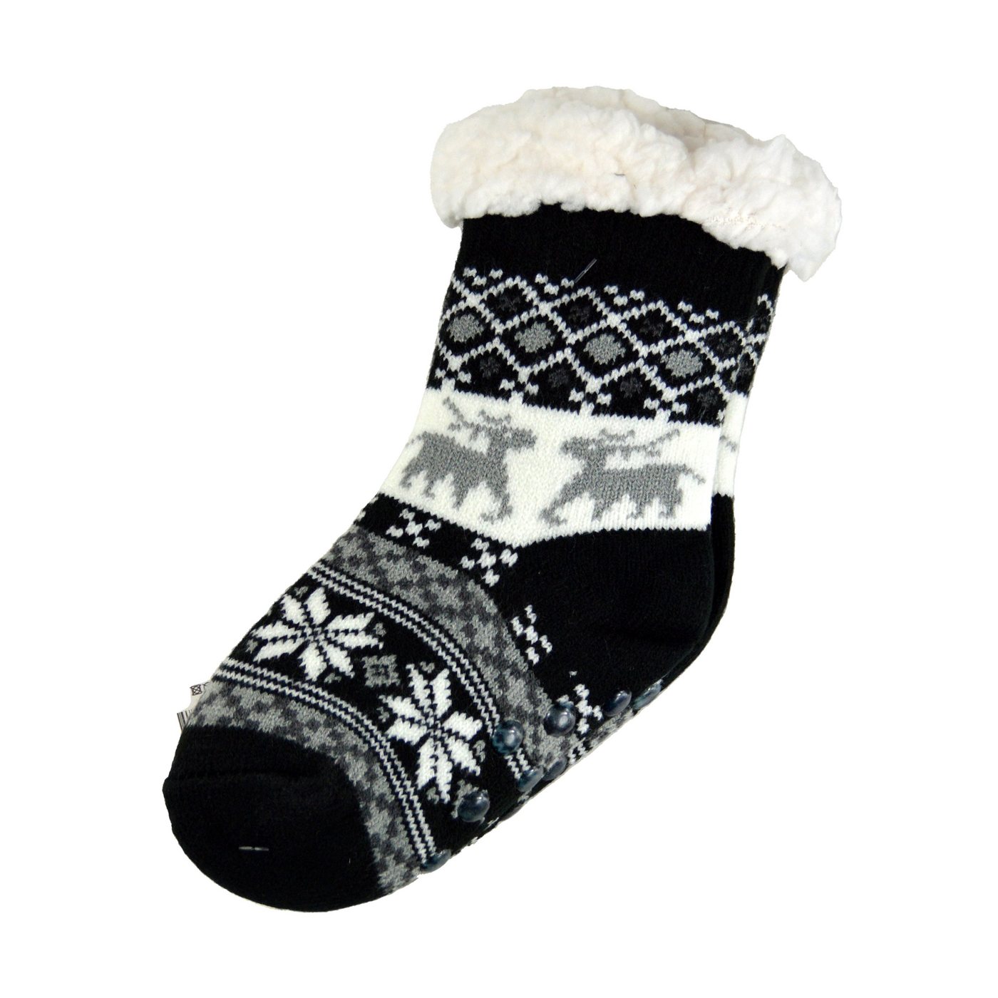 Frostfighter Haussocken Jungen Hüttensocken mit ABS Stoppersohle (1-Paar) Hüttenschuhe, Wolkenfutter, dicke sehr warme gefütterte Socken von Frostfighter