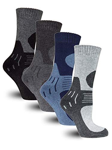 Frostfighter Herren Thermosocken (6x Paar) Winter Ski Vollfrottee Innenfutter, Schwarz Blau Grau, 39-42 von Frostfighter