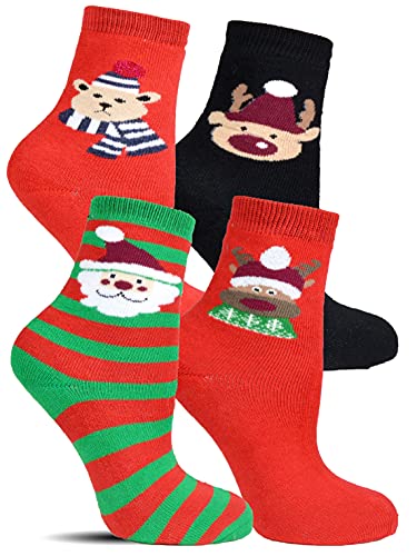 Frostfighter Jungen Mädchen Weihnachtssocken (6x Paar) Wintersocken Thermosocken Vollfrottee Innenfutter (27-30, Muster 2) von Frostfighter