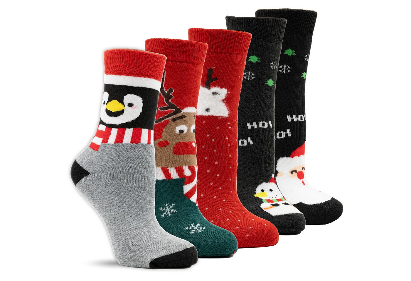 Frostfighter Thermosocken Damen Weihnachtssocken (6-Paar) Vollfrottee Innenfutter, warme dicke gefütterte Socken von Frostfighter