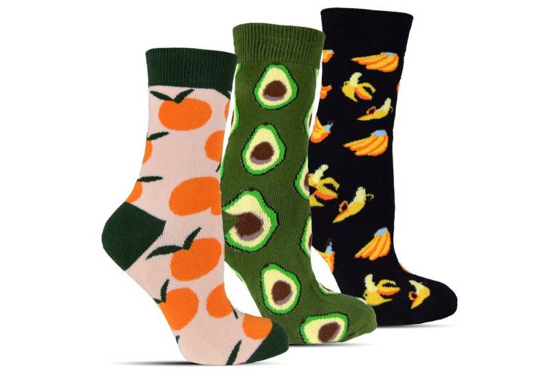 Frostfighter Thermosocken Damen Wintersocken (6-Paar) mit Innenfutter, weiche warme bunte lustige Socken Strümpfe von Frostfighter