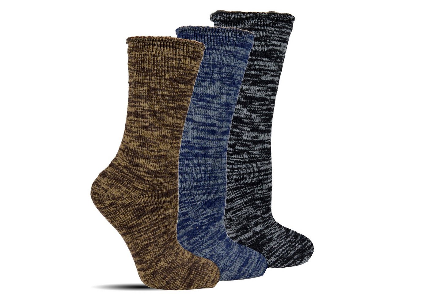 Frostfighter Thermosocken Herren Thermosocken sehr warm ohne Gummi (3-Paar) sehr dickes und weiches Innenfutter von Frostfighter