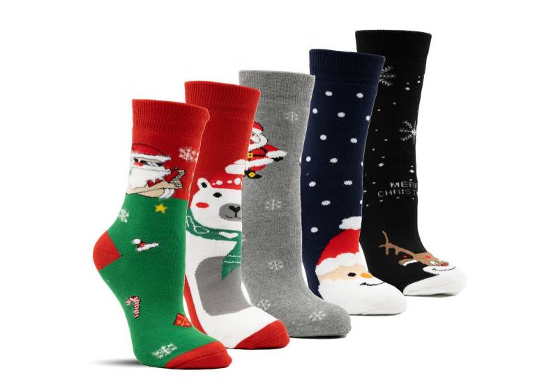 Frostfighter Thermosocken Herren Weihnachtssocken (6-Paar) Vollfrottee Innenfutter, warme dicke gefütterte Socken von Frostfighter