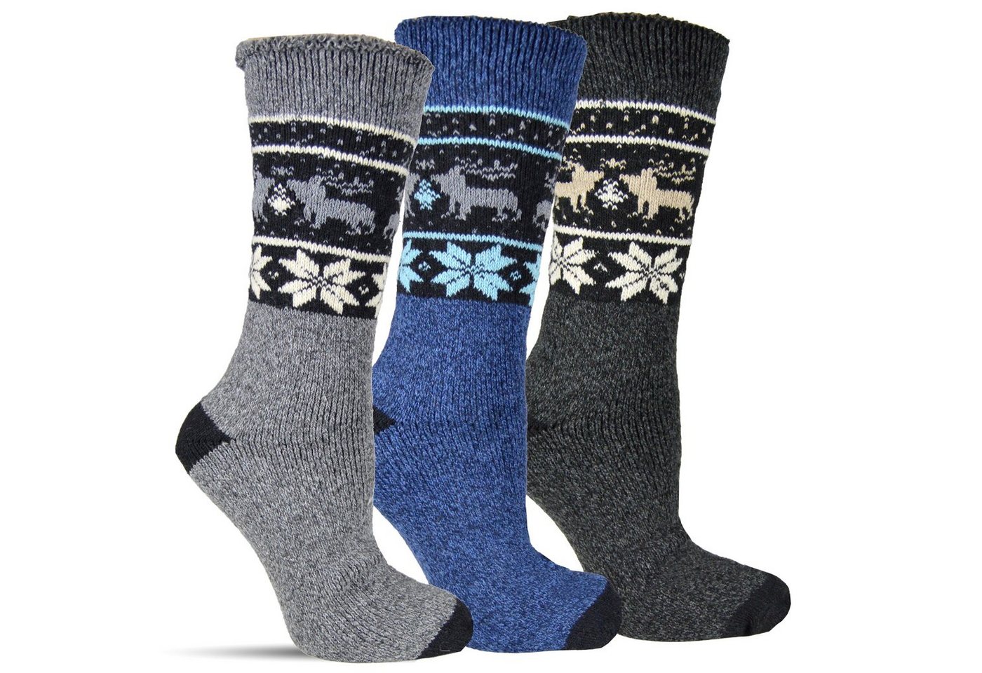 Frostfighter Thermosocken Herren Wintersocken (3-Paar) fusselfreies dickes Innenfutter, sehr dicke warme gefütterte Socken von Frostfighter