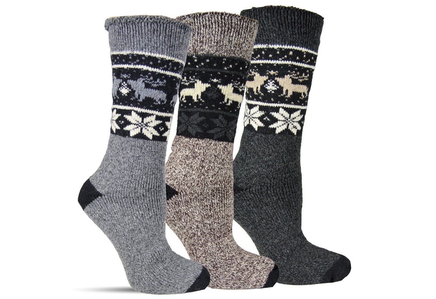 Frostfighter Thermosocken Herren Wintersocken (3-Paar) fusselfreies dickes Innenfutter, sehr dicke warme gefütterte Socken von Frostfighter