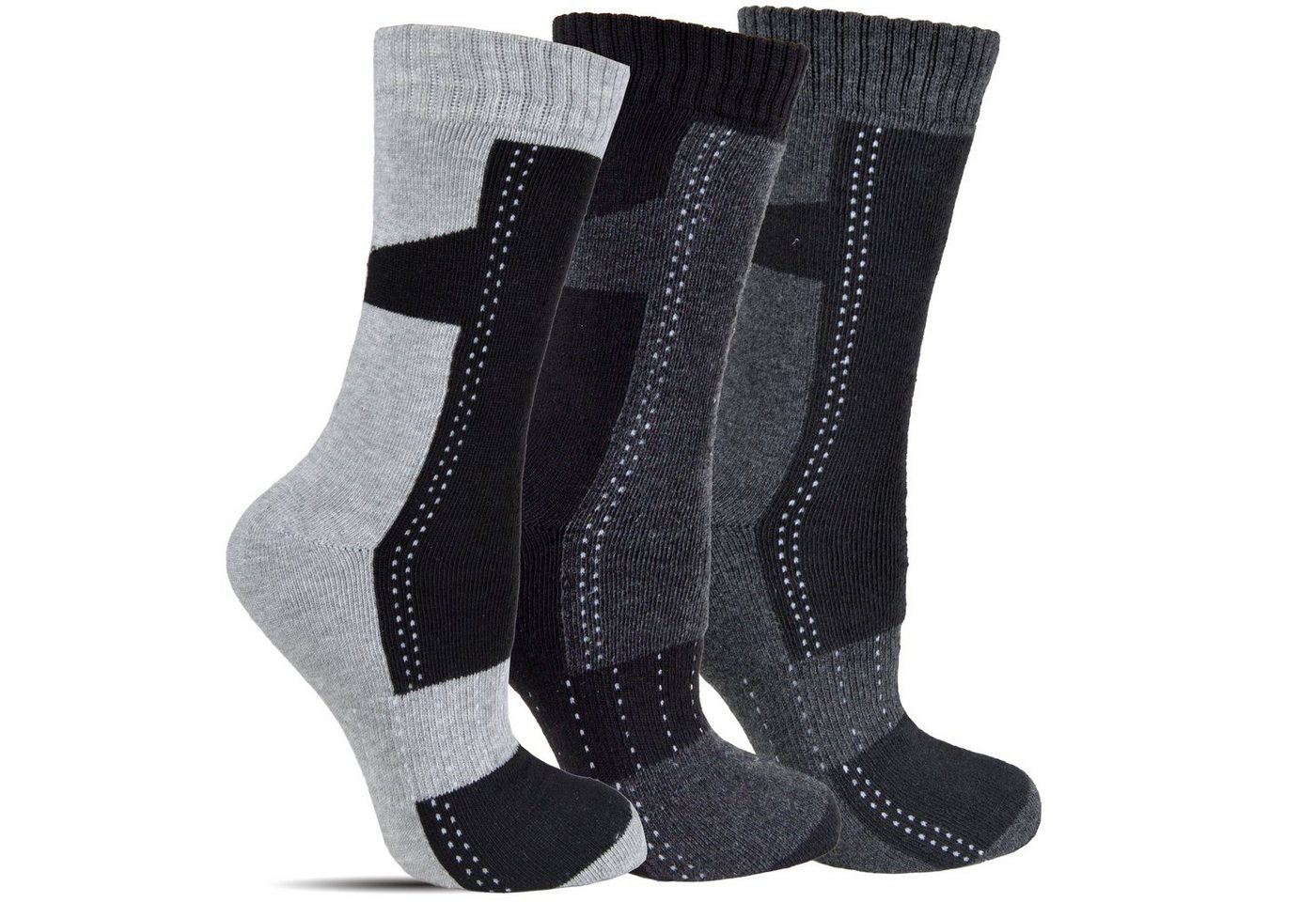 Frostfighter Thermosocken Herren Wintersocken (6-Paar) fusselfreies Vollfrottee Innenfutter, dicke warme gefütterte Socken von Frostfighter