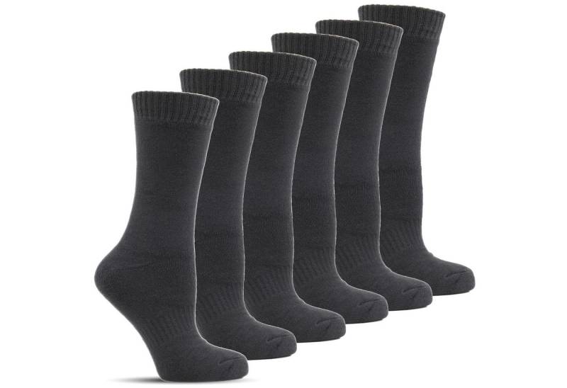 Frostfighter Thermosocken Thermo-Bambussocken Wintersocken (6-Paar) dicke warme gefütterte schwarze Socken von Frostfighter