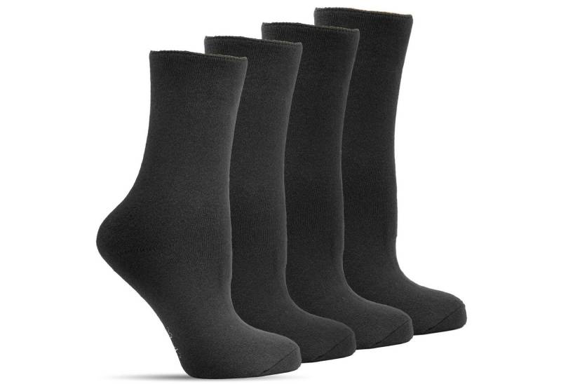 Frostfighter Thermosocken Herren Wintersocken ohne Gummi (6-Paar, Schwarz) fusselfreies Vollfrottee Innenfutter, dicke warme Socken von Frostfighter