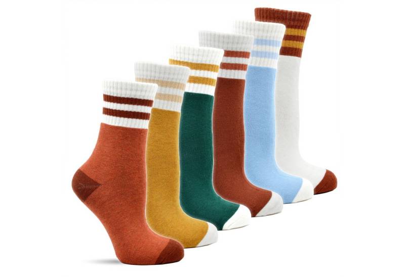 Frostfighter Thermosocken bunte Wintersocken für Damen (6-Paar) Vollfrottee Innenfutter, warme dicke bunte Socken von Frostfighter