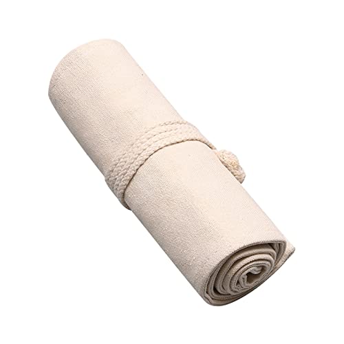 12/36/72 Slots Leinwand Bleistift Wrap Pouch Roll Up Stifthalter für Fall für Schüler Künstler Zeichnung Färbung Organizer Statio, 12 Löcher von Frotox