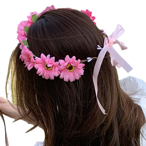 Bohemian Blumen Stirnband Verstellbares Band Haarband Haarschmuck Stirnband Frauen Braut Hochzeit Kopfschmuck Frühling Sommer Haarschmuck von Frotox