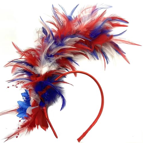 Feder Stirnband 1920er Jahre Gefiederter Fascinator Party Kopfschmuck Kopfbedeckung Haar Accessoire Für Frauen Halloween Karneval Verstellbares Haar Accessoire von Frotox