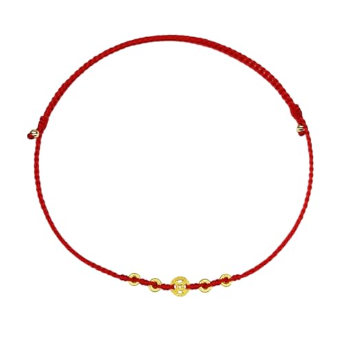 Frotox Handgefertigtes Rotes Stringarmband Glück Charm Armband Trendy Armband Legierung Textur Geeignet Für Geburtsjahresfeierlichkeiten von Frotox