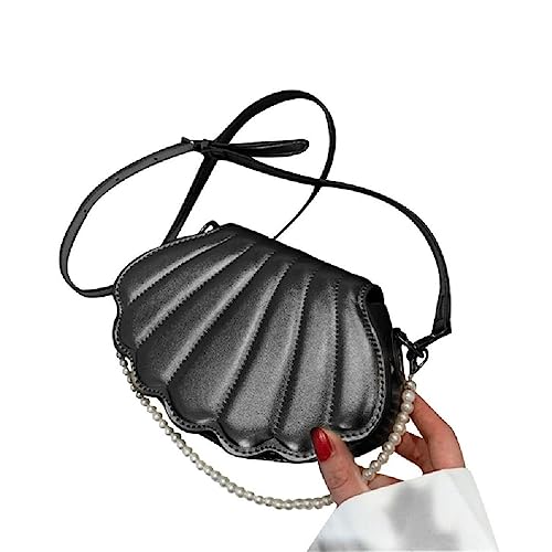 Frotox Modische Muschel Umhängetasche Für Damen Passende Perlen Umhängetasche Perlen Handtasche Geldbörse PU von Frotox