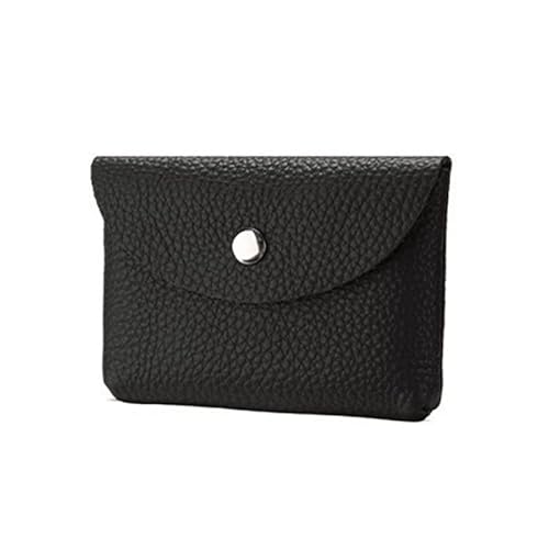 Herren Business Geldbörse Leder Kleingeld Tasche Frauen Tragbare Reise Karten Casual Use Kleine Leder Geldbörse für Männer, Schwarz , single layer von Frotox