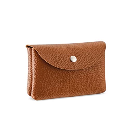 Herren Business Geldbörse Leder Kleingeld Tasche Frauen Tragbare Reise Karten Casual Use Kleine Leder Geldbörse für Männer, braun, double layer von Frotox