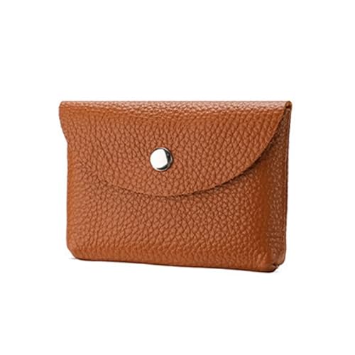 Herren Business Geldbörse Leder Kleingeld Tasche Frauen Tragbare Reise Karten Casual Use Kleine Leder Geldbörse für Männer, braun, single layer von Frotox