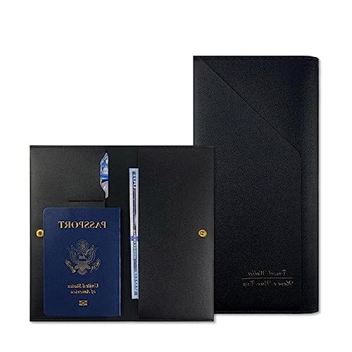 Lover Couple Passport Card Cover Cute Wallet Money Case for Women Men Wedding Gift Travel Wallets Passport Protector, Schwarz von Frotox