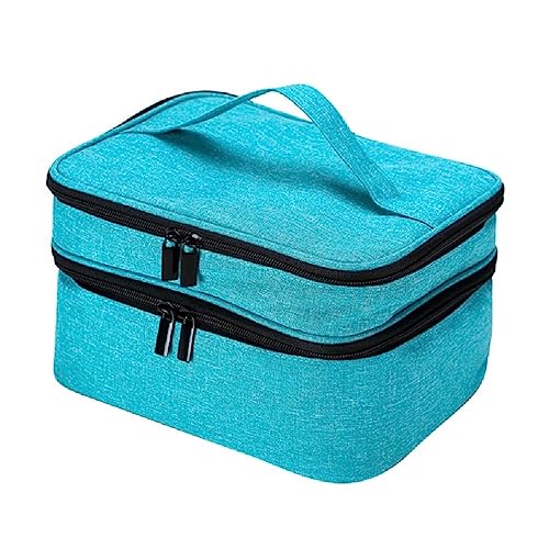 Nagellack Aufbewahrungsbox Doppellagige Tragetasche Tragbare Nagellack Organizer Tasche Stoßdämpfende NailKit Zubehör Handtasche von Frotox