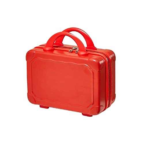 Tragbare 14 Zoll Make-up Reise Handgepäck ABS Tragen Make-up Koffer Kosmetiktasche für Reisen Camping Frauen Mädchen Gepäck Make-up Tasche, rot von Frotox