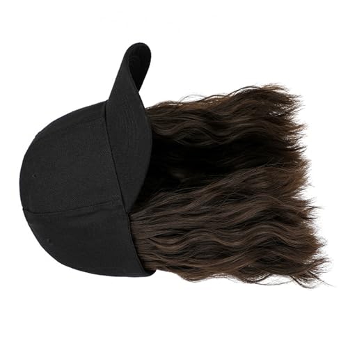 Verstellbare Baseballkappe Mit Lockigem Haar Perücke Für Frauen Mädchen Cosplay Kostüm Bob Haar Perücke Haar Styling Perückenkappe Kunstfaser Perücke Haarhut von Frotox