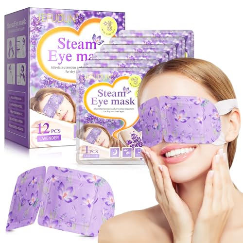 Steam Eye Mask, 12 Packs Eye Masks for Dry Eyes Dark Circles and Puffiness, 40-60 Minutes Self Heated Steam Warm Eye Mask, Christmas Spa Gifts for Friends Family von Frovetani