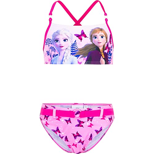 Die Eiskönigin Frozen Mädchen Bikini Bademode Anna und ELSA (Pink, Größe 104) von Disney