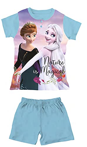 Frozen II Schlafanzug Elsa und Anna Sommer 2021, Blau 3 Jahre von Frozen