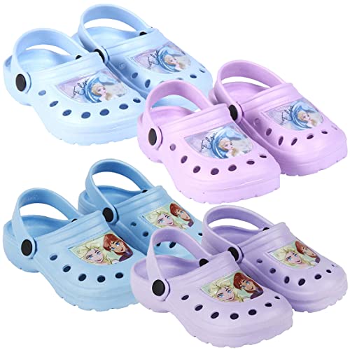 Disney Frozen 2 - Clog Sandale mit Bügel, Hausschuhe für Meer und Pool, Violett - violett - Größe: 30/31 EU von Frozen Movie