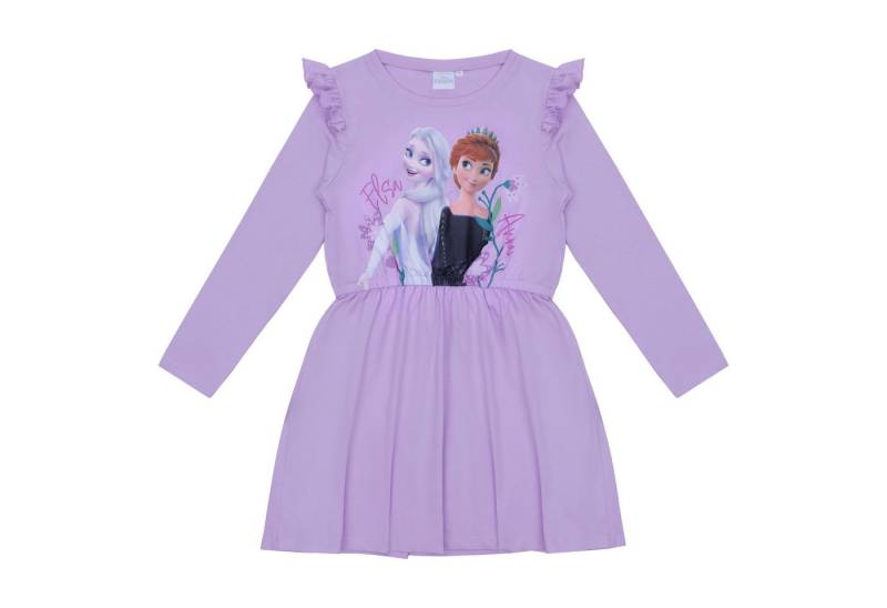 Frozen Sweatkleid Eiskönigin Kleid Anna und Elsa langarm mit Anna und Elsa von Frozen