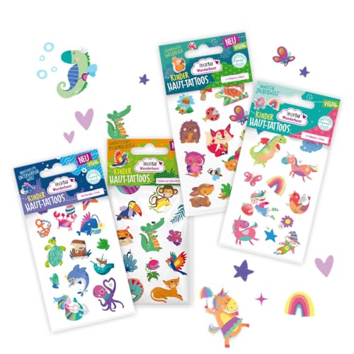 FruchtBar Wunderbunt Set mit Kinder-Haut-Tattoos, 4er Set für Kinder ab 3 Jahren FruchtBar Wunderbunt Set mit Kinder-Haut-Tattoos, 4er Set für Kinder ab 3 Jahren von FruchtBar