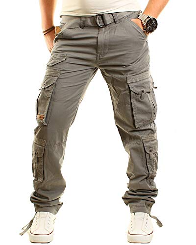 Früchtl Herren Cargo Hose, Dark-Grey, W33/L32 von Früchtl