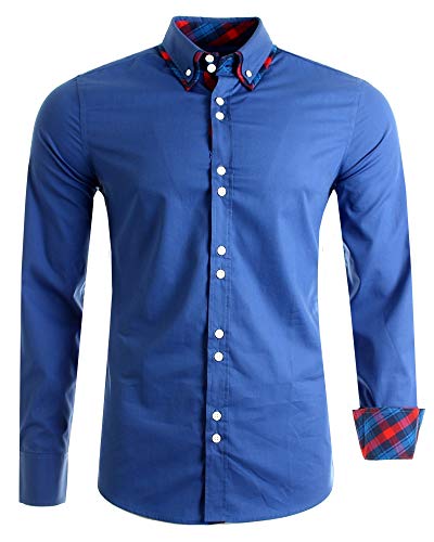 Früchtl Herren Langarm Hemd, Dark-Blue, XXL von Früchtl