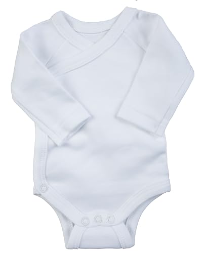 Frühchenliebe® Premium Frühchenbody mit Zusatzfunktionen – Wickelbody langarm mit Seitenschlitz & Bodyverlängerung – Größe 44 von Frühchenliebe