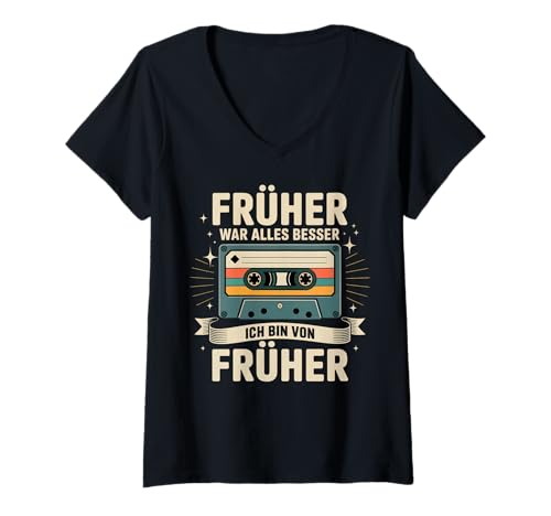 Damen Früher war Alles Besser ich Bin von früher. Lustiges Boomer T-Shirt mit V-Ausschnitt Damen Früher war Alles Besser ich Bin von früher. Lustiges Boomer T-Shirt mit V-Ausschnitt von Früher War Alles Besser Ich Bin Von Früher Boomer