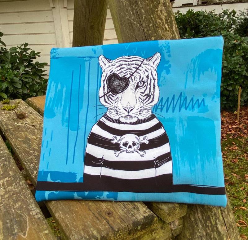 Wet Bag Stiftemäppchen Reiseunterlagen Schminktäschchen Geschenkidee Geschenk Geldbörse Geburtstag Geldbeutel Tiger Geschenktasche von FruehlingsNaht