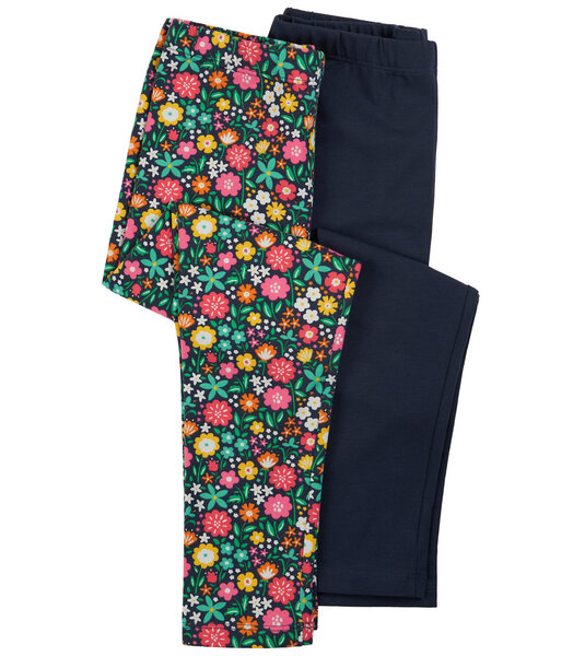 Frugi Bunte Mädchen Leggings im 2er-Pack aus Bio-Baumwolle von Frugi