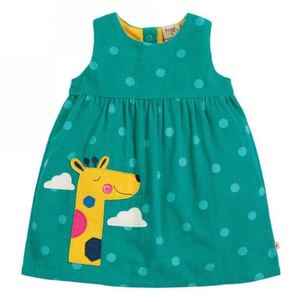 Frugi Cordkleid Lily Giraffe in petrol von Frugi