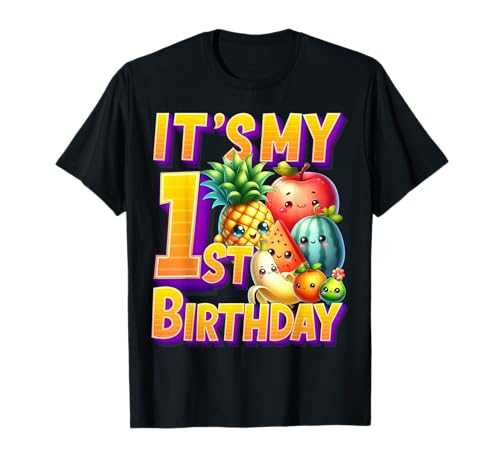 Fruit Birthday 1 Year Old Boy Girl It's My 1st Birthday Fruit T-Shirt Fruit Birthday 1 Year Old Boy Girl It's My 1st Birthday Fruit T-Shirt von Fruit Birthday Design Co.