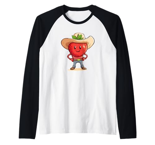 Schöne Cowboy-Erdbeere für Jungen und Mädchen Raglan Schöne Cowboy-Erdbeere für Jungen und Mädchen Raglan von Fruit Cowboy Outfit