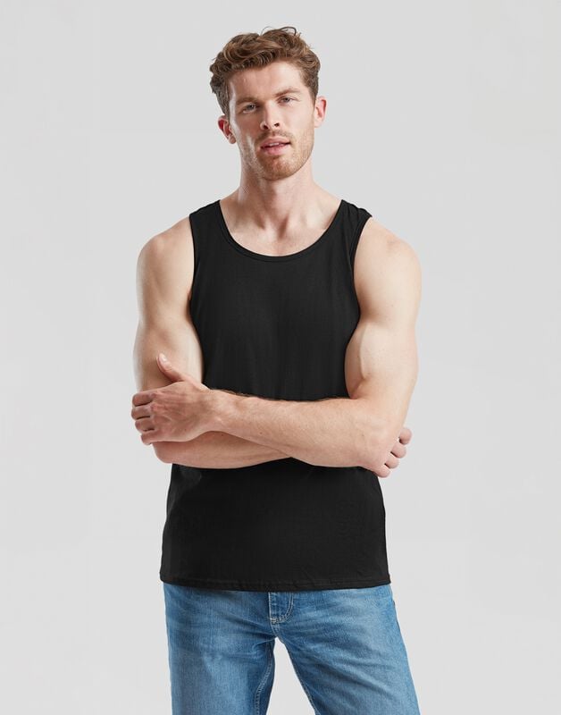 Fruit Of The Loom Tank-Top - VALUEWEIGHT ATHLETIC VEST - S bis XXL - für Männer - Größe S - schwarz Fruit Of The Loom Tank-Top - VALUEWEIGHT ATHLETIC VEST - S bis XXL - für Männer - Größe S - schwarz von Fruit Of The Loom