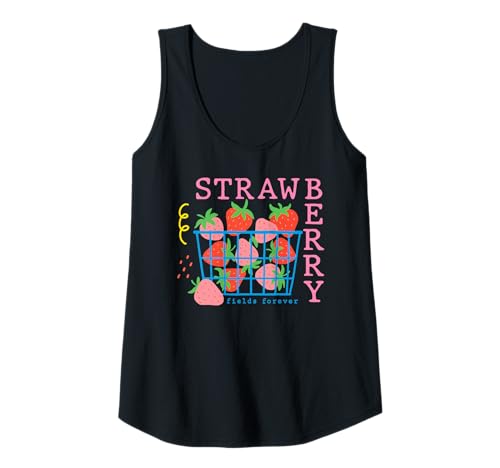 Damen Erdbeerkorb Retro Fruit Fields Forever Farmers Market Tank Top Damen Erdbeerkorb Retro Fruit Fields Forever Farmers Market Tank Top von Fruit Puns & Happy Produce Market Tee Collection