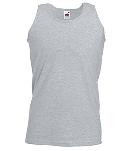 Fruit of the Loom 5er T Shirt Athletic MUSKELSHIRT M L XL XXL 3XL 4XL UNTERHEMD Tank TOP (L, Grau) von Fruit of the Loom