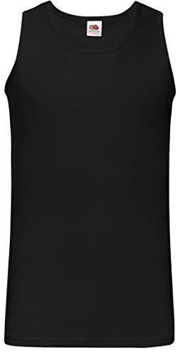 Herren-Achselshirts der Marke Fruit of the Loom, Tanktop, T-Shirt, in allen Größen und Farben erhältlich, 5 Stück Gr. S/ 89 cm- 94 cm, 5 x Black von Fruit of the Loom