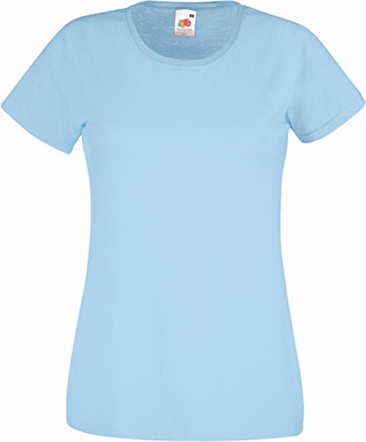 Basic T-Shirt "Valueweight" - für Damen Farbe hellblau Größe XS von Fruit of the Loom