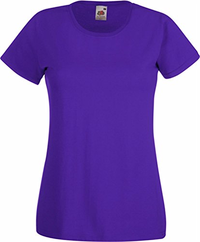 Basic T-Shirt "Valueweight" - für Damen Farbe lila Größe M von Fruit of the Loom