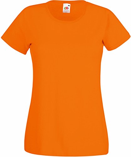 Basic T-Shirt "Valueweight" - für Damen Farbe orange Größe S von Fruit of the Loom